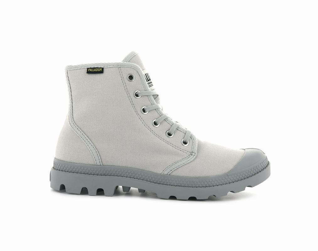 Palladium Pampa Hi Originale Damen Stiefel Weiß/Grau ||604291-TQW||